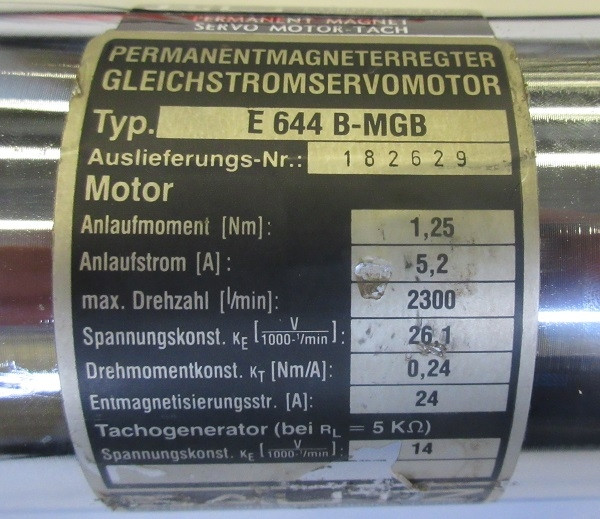 Bautz DC Motor E644B-MGB