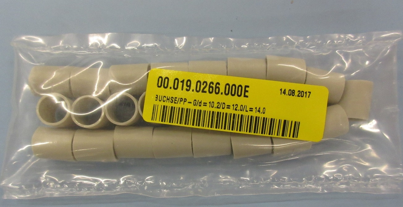 Buchse/PP-G  d=10,2 D=12,0 L=14,0  - NEU -