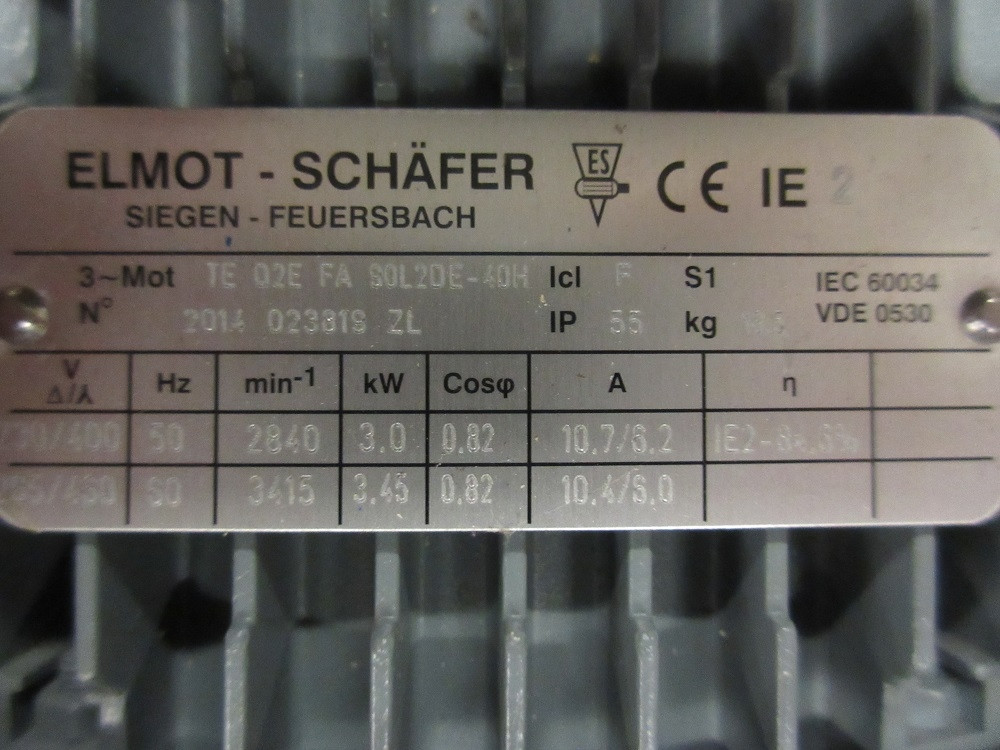 Motor Elmot - Schäfer  Typ TE02E FA SOL2D-40 H   NEU   für Cecumat
