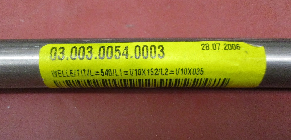 Welle/Ti L=54 cm 