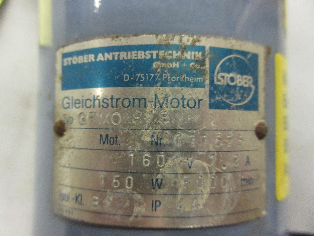 Stöber Gleichstrommotor  GFMO    8/8 mit Getriebe  ohne Tacho