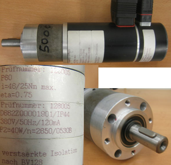 E - Motor i = 46 / 25 Nm max. eta = 0,75