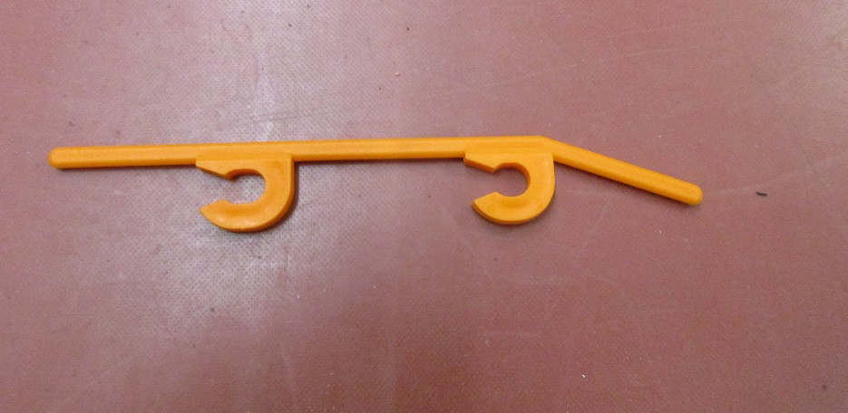 Clips für Flextransport L= 12,5 cm - Durchmesser: 6 mm - orange -
