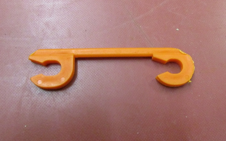 Clips für Flextransport L= 7,0 cm - Durchmesser: 6 mm - orange -