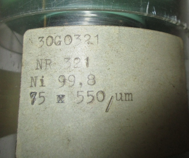 Nickelband, 0,075 x 0,550 mm