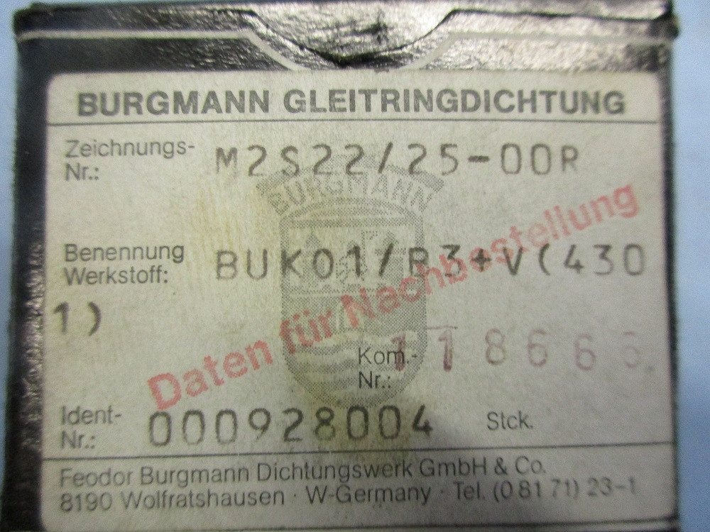 Gleitringdichtung  Burgmann 