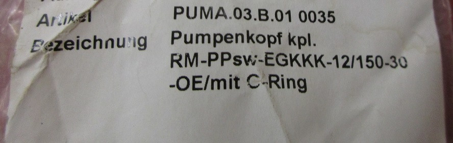 Pumpenkopf kpl. Art. Puma .03.B.01 0035 