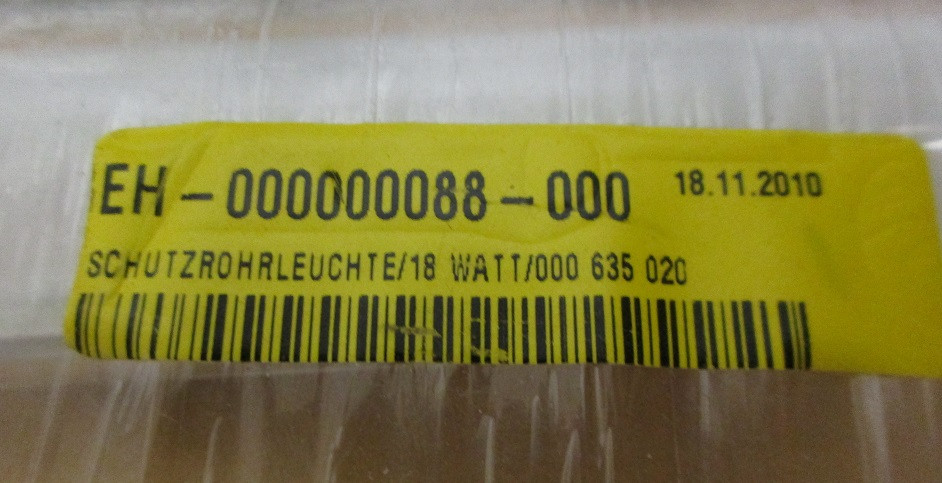 Schutzrohrleuchte Sylvania Typ: F18W/840 