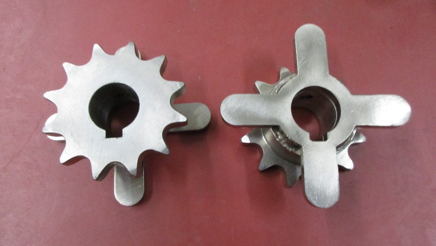 Stirnrad/V2A/Z=12/M=27/d=18 D=54 doppelte Aufnahme