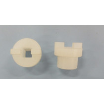 Kupplung/PVDF - NEU - L=31 D=33 vierkant