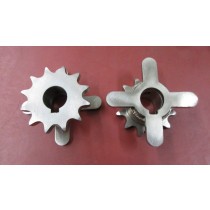 Stirnrad/V2A/Z=12/M=27/d=18 D=54 doppelte Aufnahme