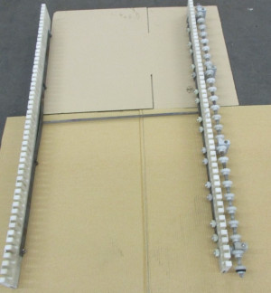 Transportrollenträger für Ätzanlage   inkl.   Antrieb  - Titan - geeignet für Flextransport,Länge: 133,5 cm 