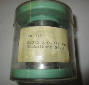 Nickelband , 0,075 x 0,375 mm