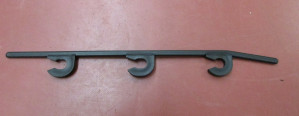Clips für Flextransport L= 17,5 cm , Durchmesser: 6  mm, schwarz , d r e i   Aufnahmen !!!