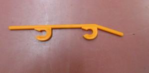Clips für Flextransport L= 12,5 cm - Durchmesser: 6 mm - orange -