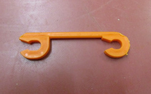 Clips für Flextransport L= 7,0 cm - Durchmesser: 6 mm - orange -