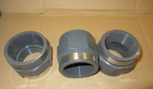 Fitting -PVC U Übergangs-Muffe, metallringverstärkt 63mm 2"