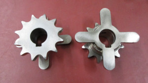 Stirnrad/V2A/Z=12/M=27/d=18 D=54 doppelte Aufnahme