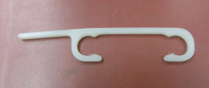 Clips für Flextransport L= 9,8 cm Durchmesser: 12 mm weiß