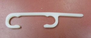 Clips für Flextransport L= 9,1cm Durchmesser: 12 mm weiß