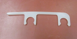 Clips für Flextransport L= 9,4 cm Durchmesser: 12 mm weiß