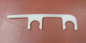 Clips für Flextransport L= 8,7 cm Durchmesser: 12 mm weiß